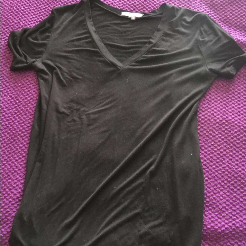 Long short sleeve black tee